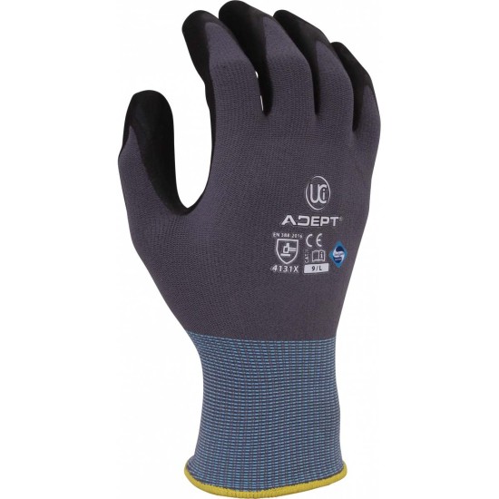 ADEPT Palm Coated Breathable Glove (Pack 10)