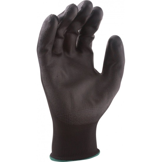 Black PU palm coated glove (Pack 10)