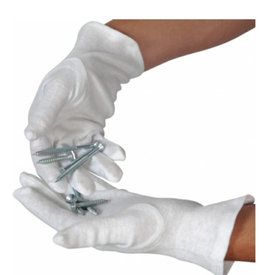 White Cotton-blend Gloves (1 pair)