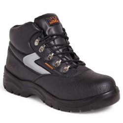 black mid-cut safety boot