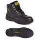 Black unisex 6 eye hiker boot 